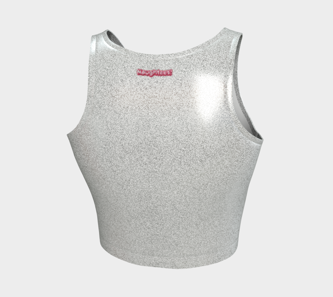 Butt Slut glittery sleeveless crop top