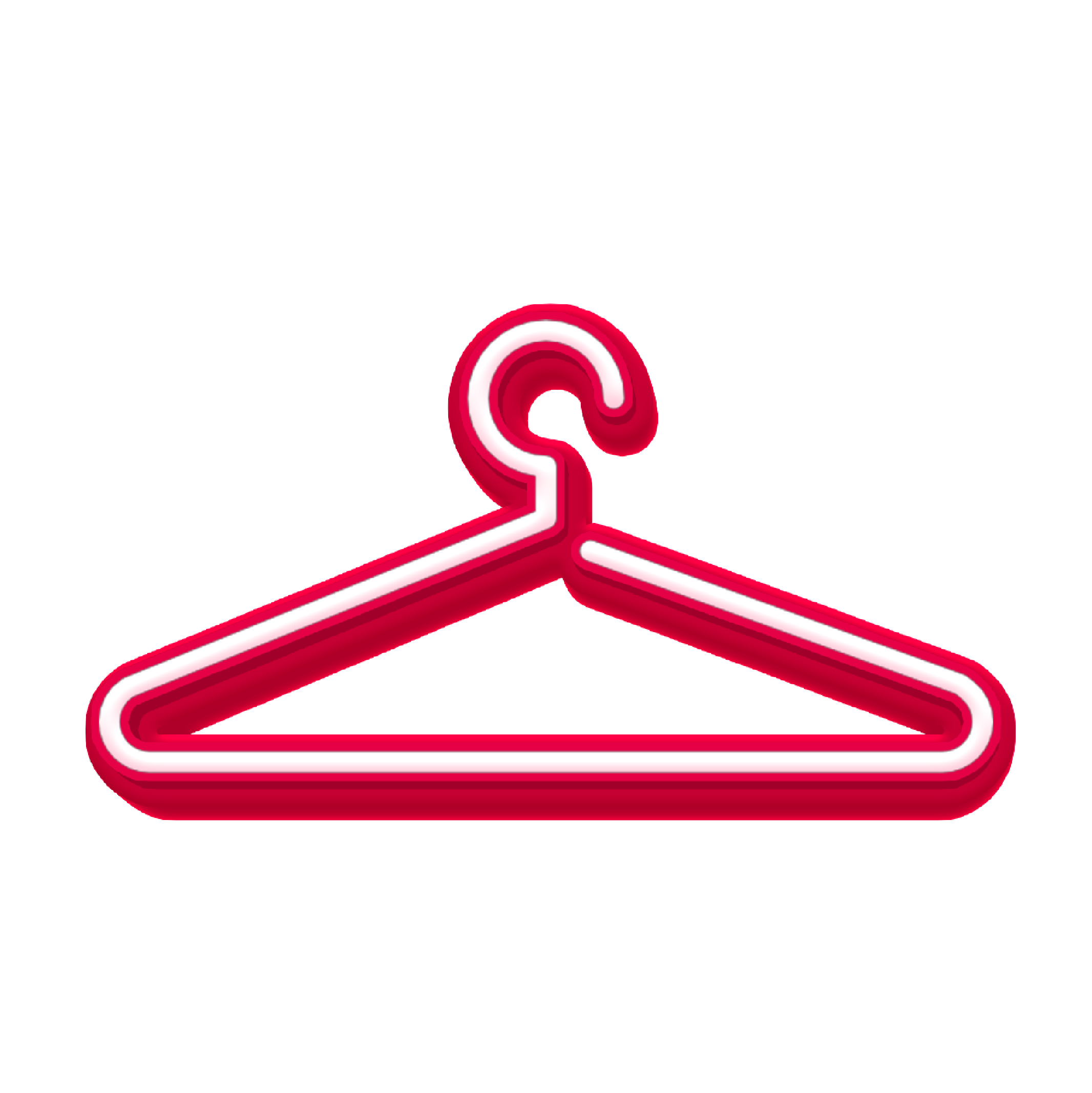 Fuck Fast Fashion icon - hanger in red and white