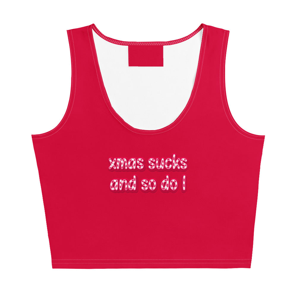Xmas Sucks And So Do I cotton unisex crop top