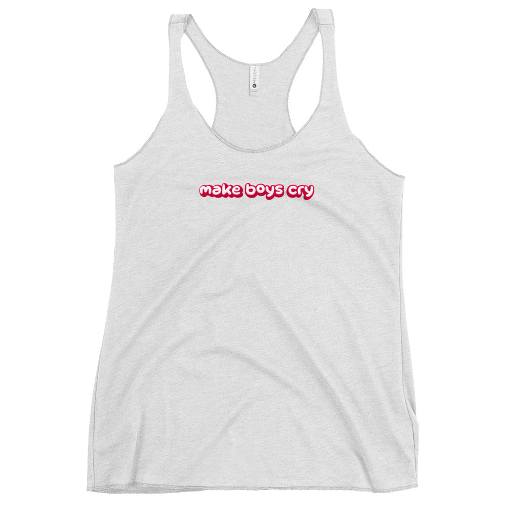 Make Boys Cry racerback tank top