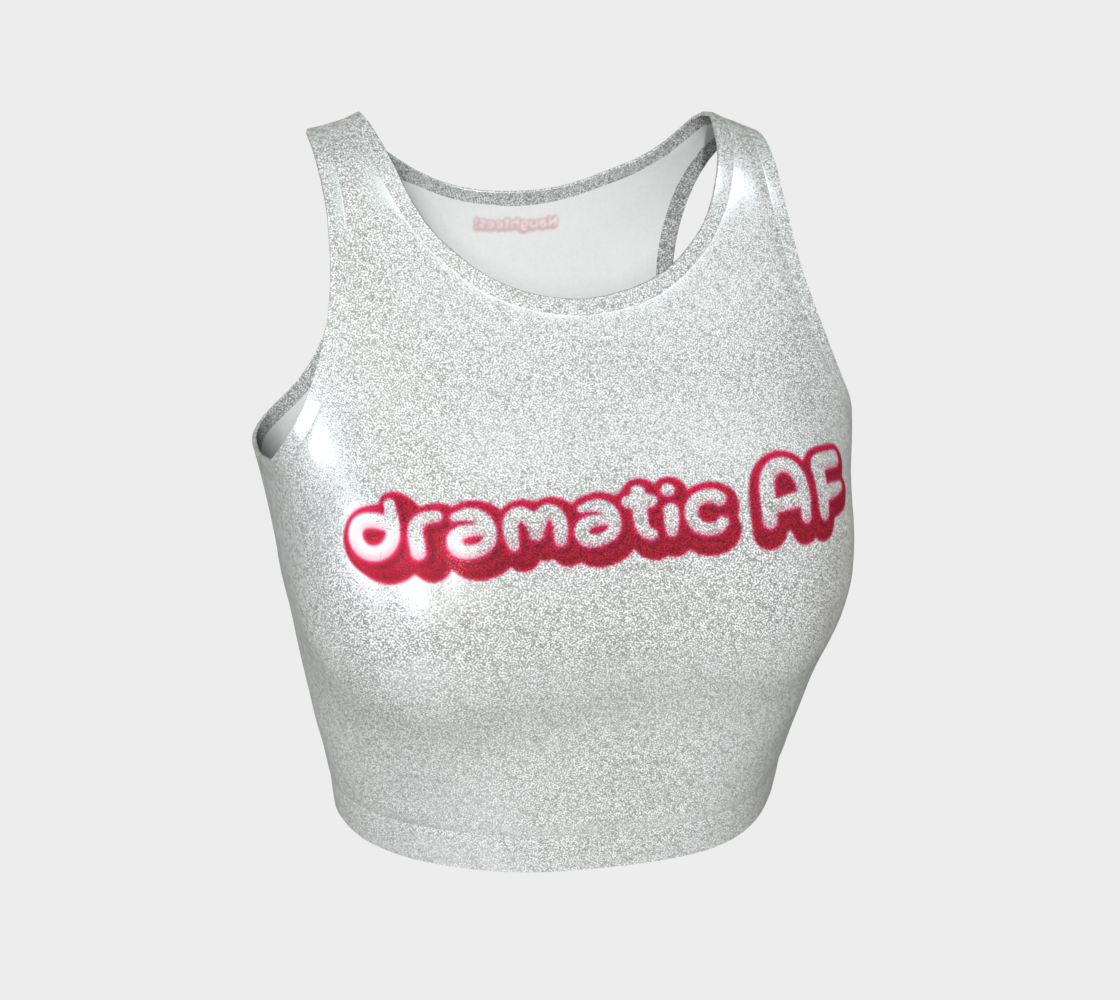 Dramatic AF glittery sleeveless crop top