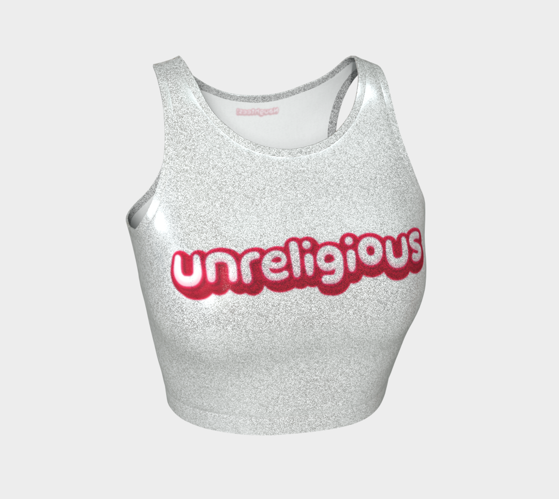 Unreligious glittery sleeveless crop top