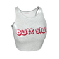 Butt Slut glittery sleeveless crop top