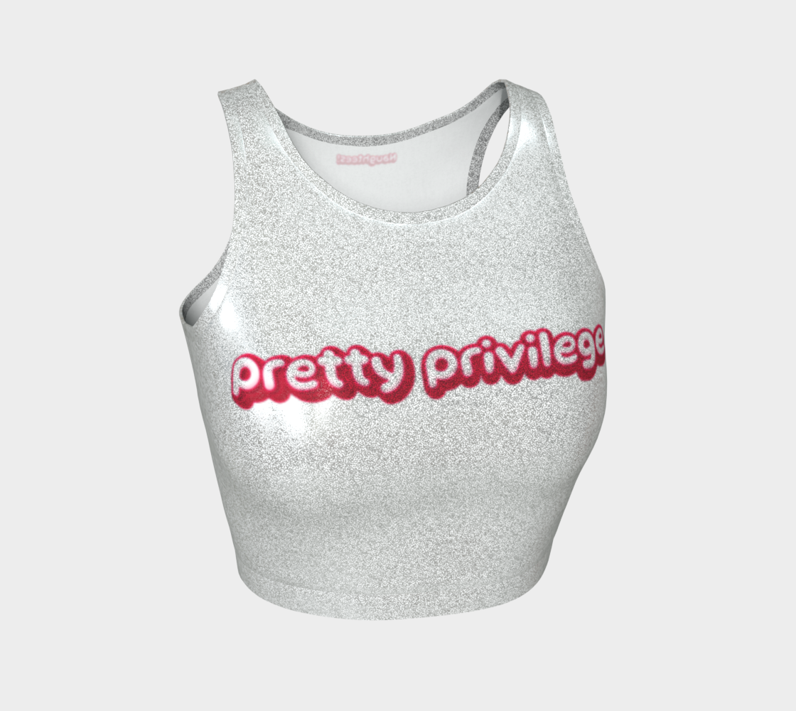 Pretty Privilege glittery sleeveless crop top