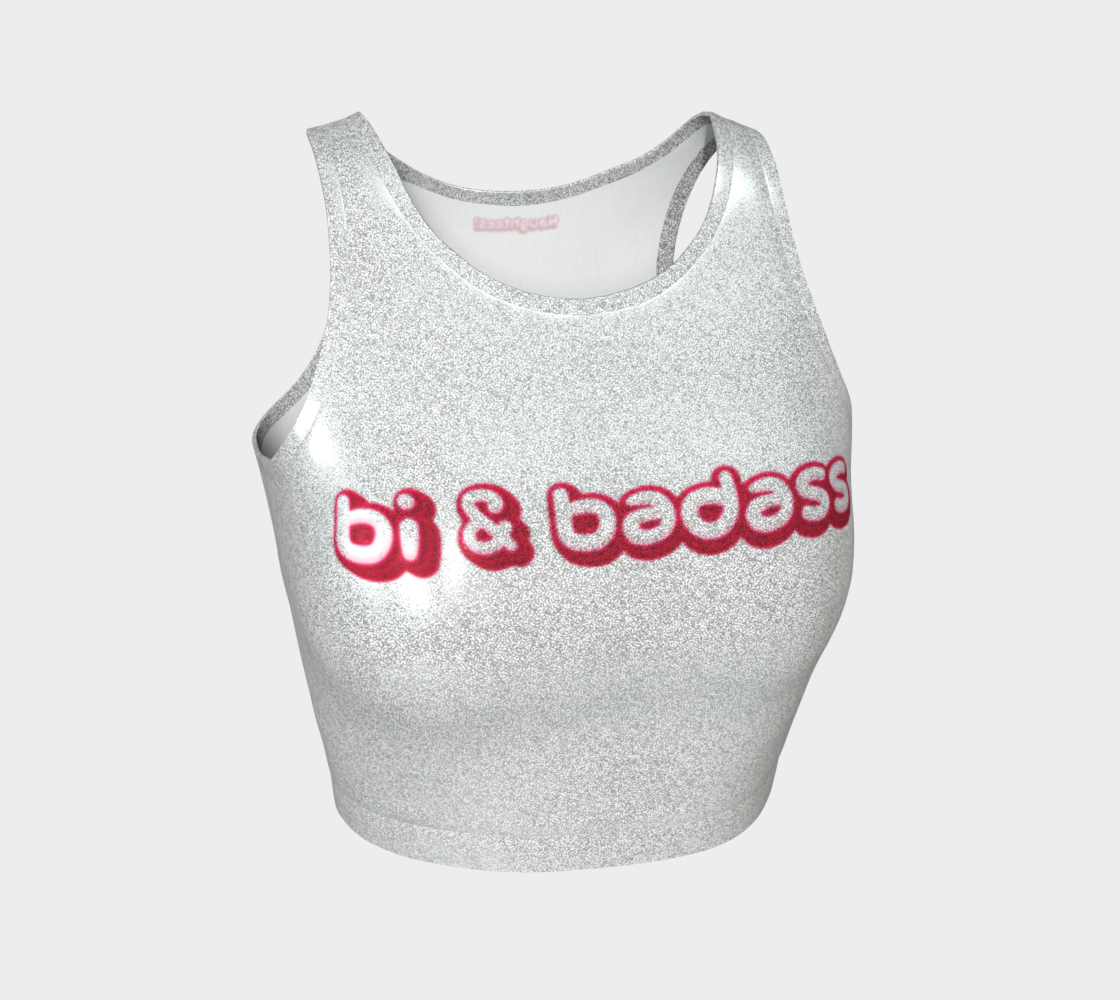 BI & Badass glittery sleeveless crop top