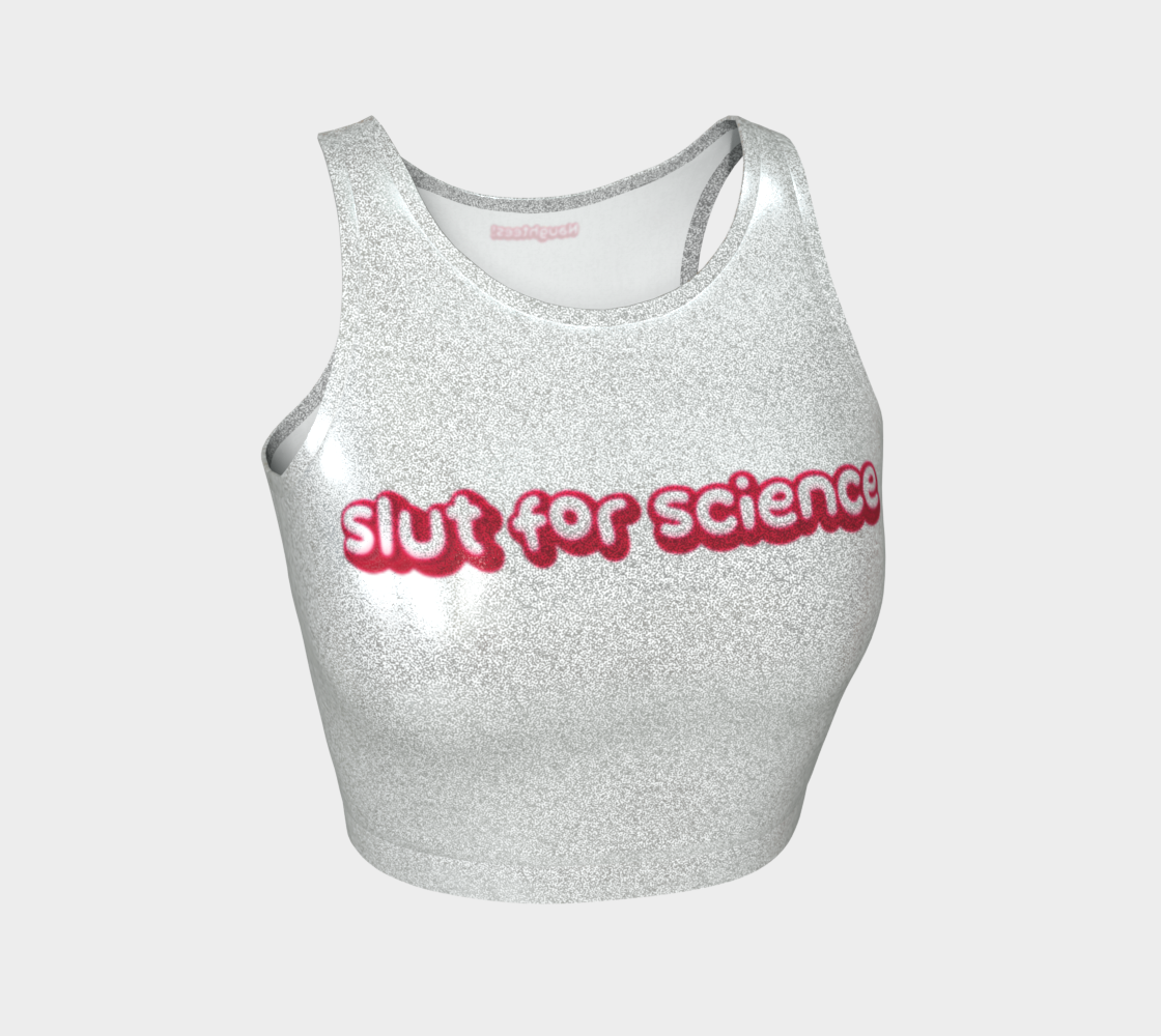 Slut For Science glittery sleeveless crop top