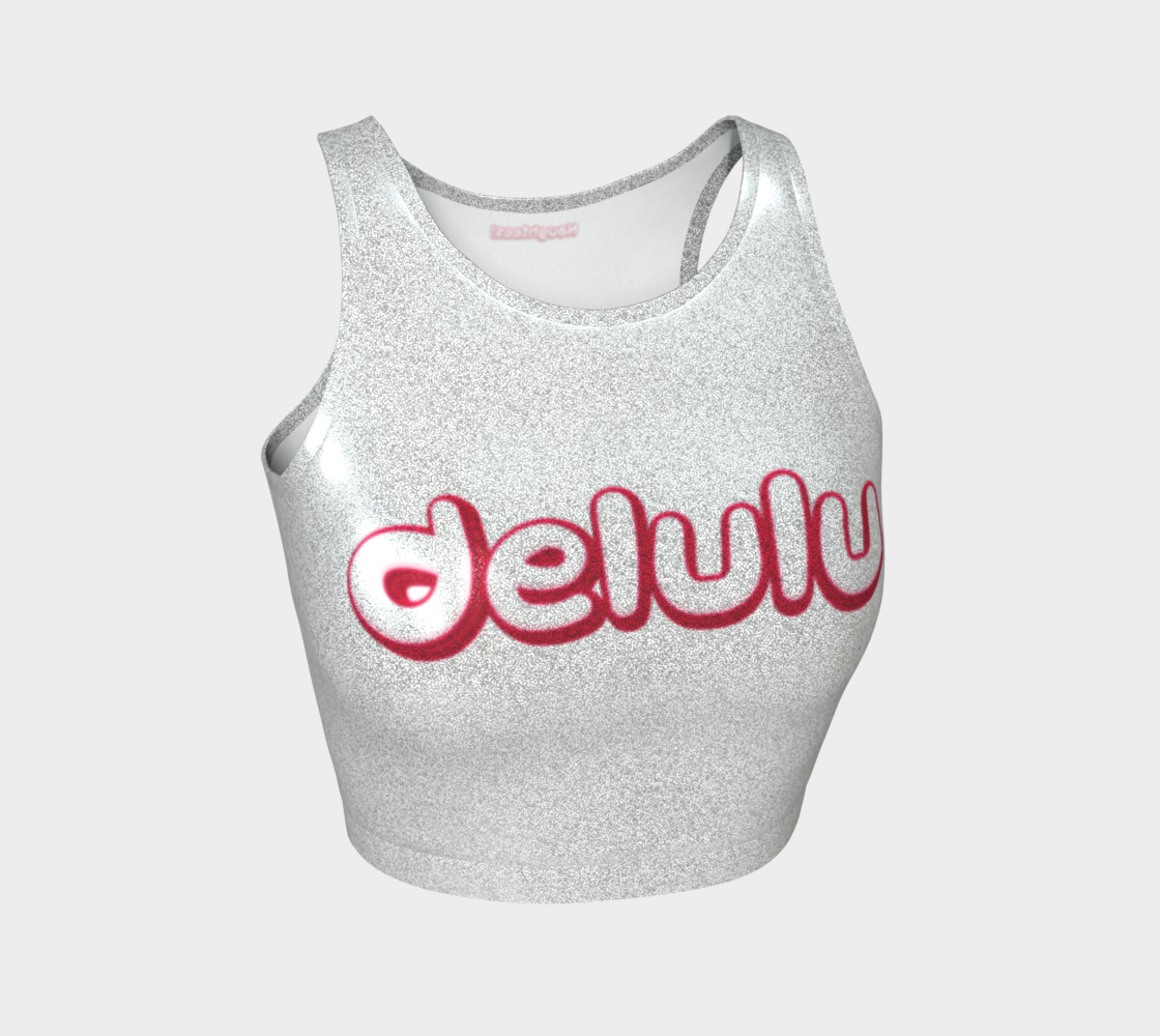 Delulu glittery sleeveless crop top