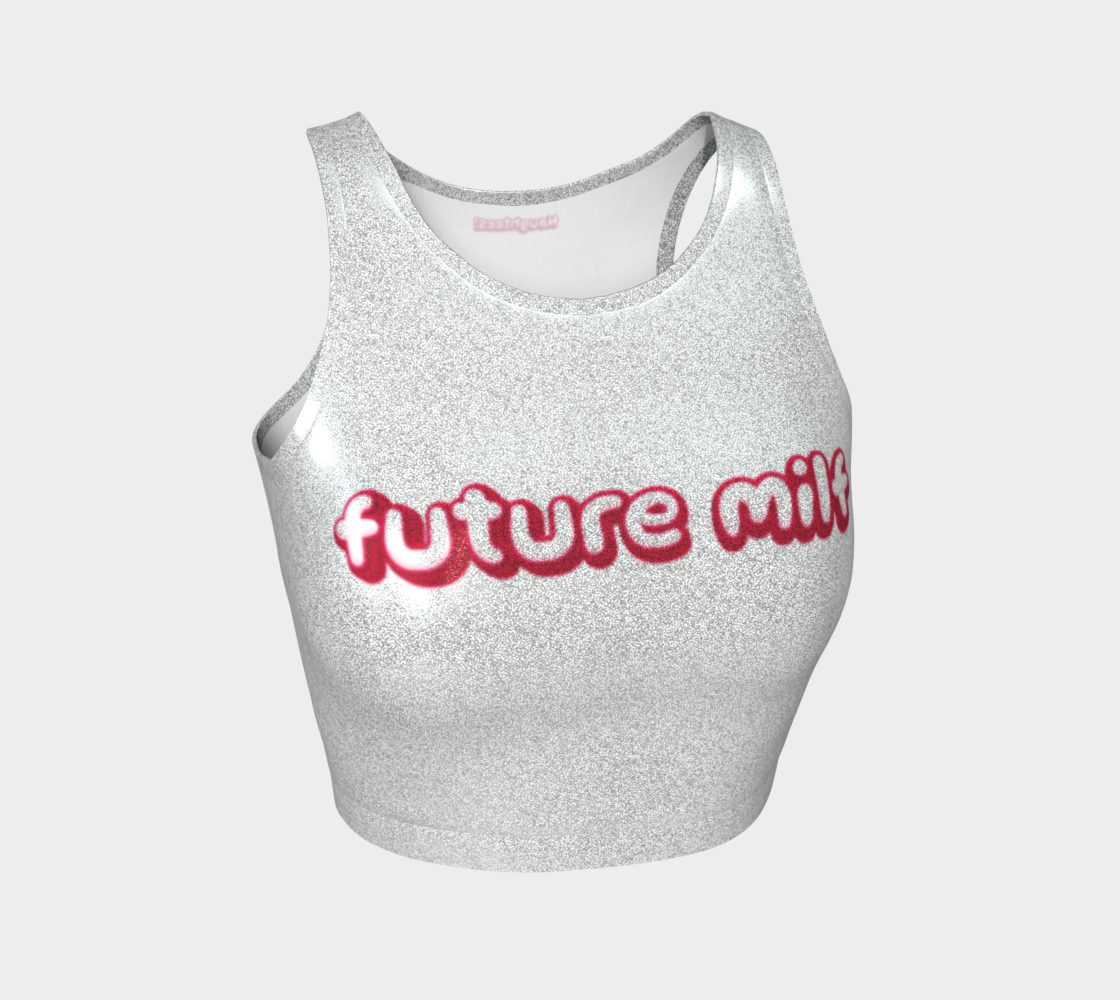 Future Milf glittery sleeveless crop top