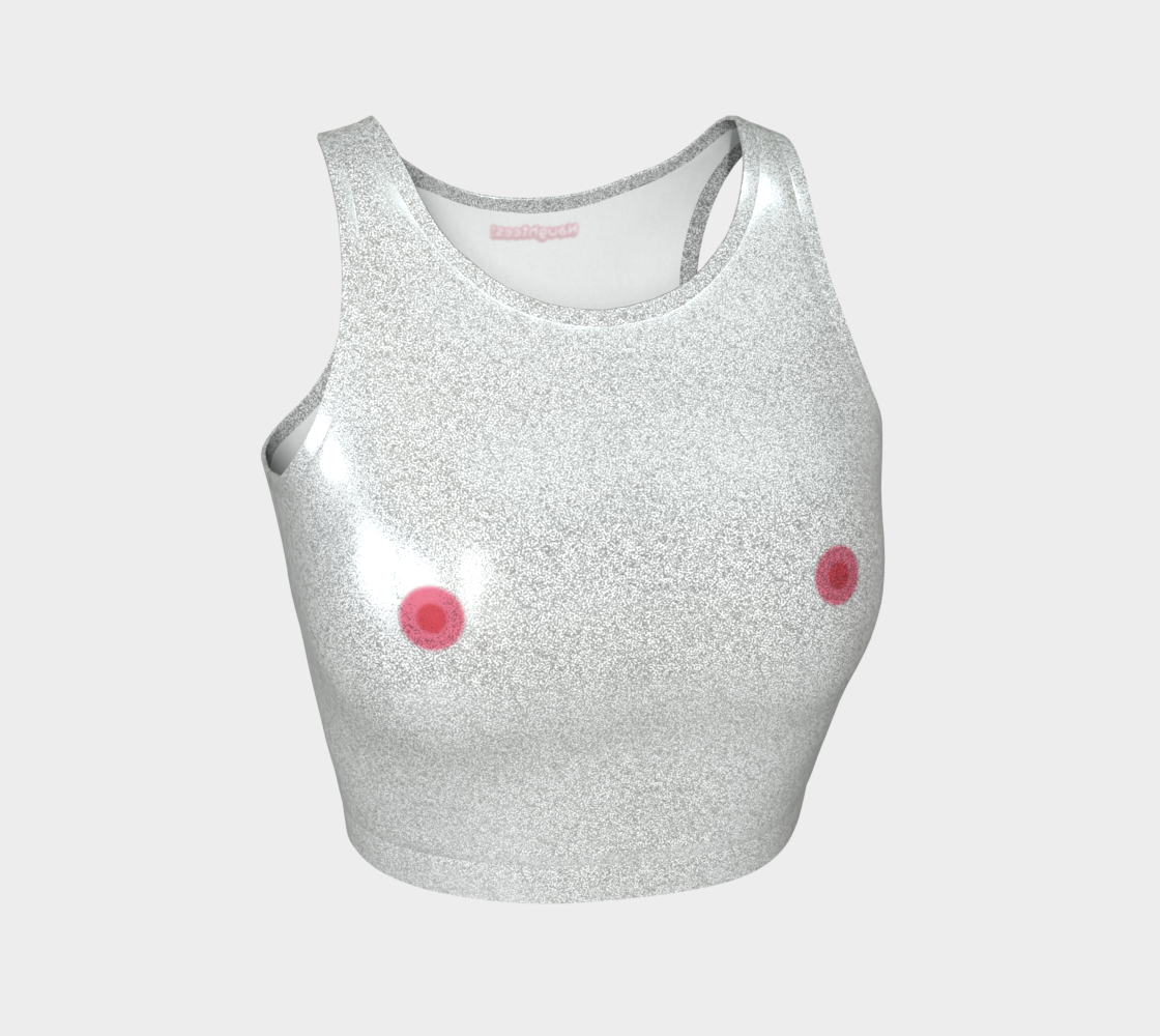 Free The Nipple Insta! (Pink) glittery sleeveless crop top