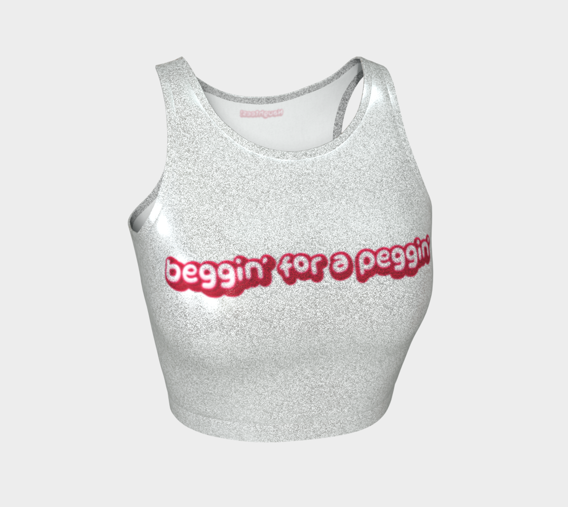Beggin' For A Peggin' glittery sleeveless crop top