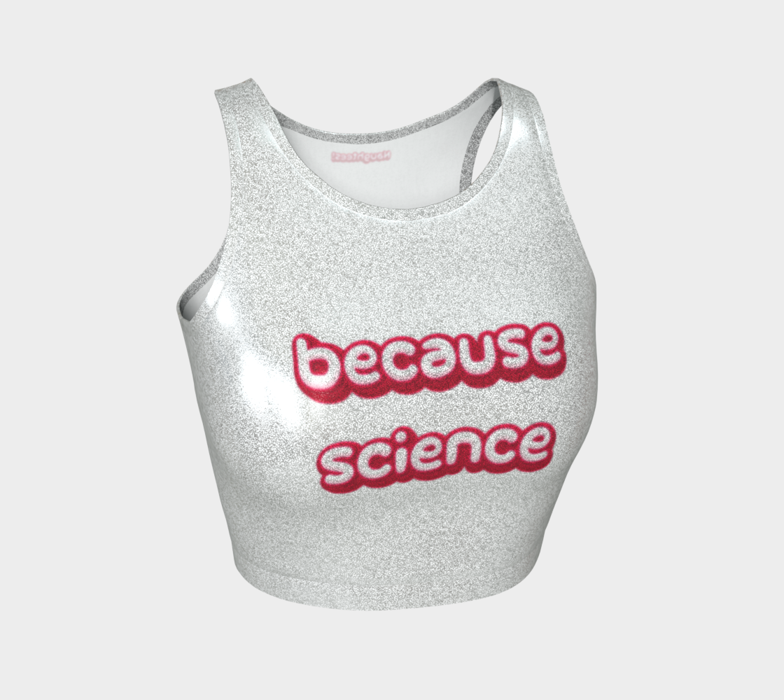 Because Science glittery sleeveless crop top